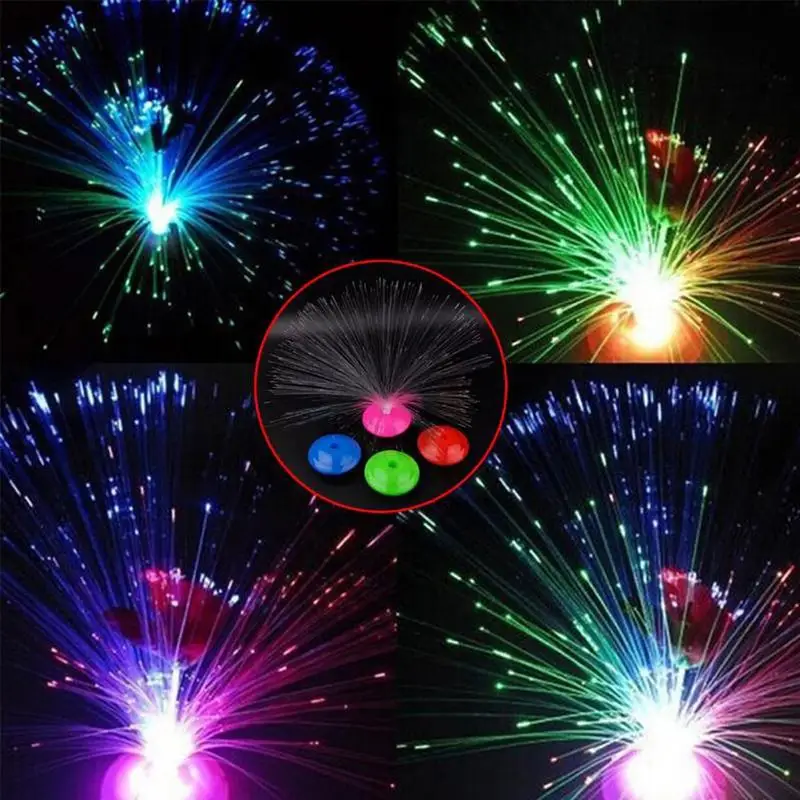 Colorful LED Optic Fiber Flower Light Star Sky Shaped Valentine Party Lamp Day Atmosphere Home Decoration Night Festival