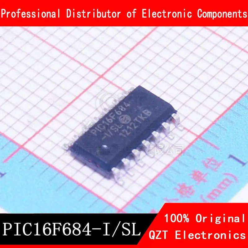 5 pçs/lote PIC16F684-I/SL PIC16F684 SOP-14 IC novo e original