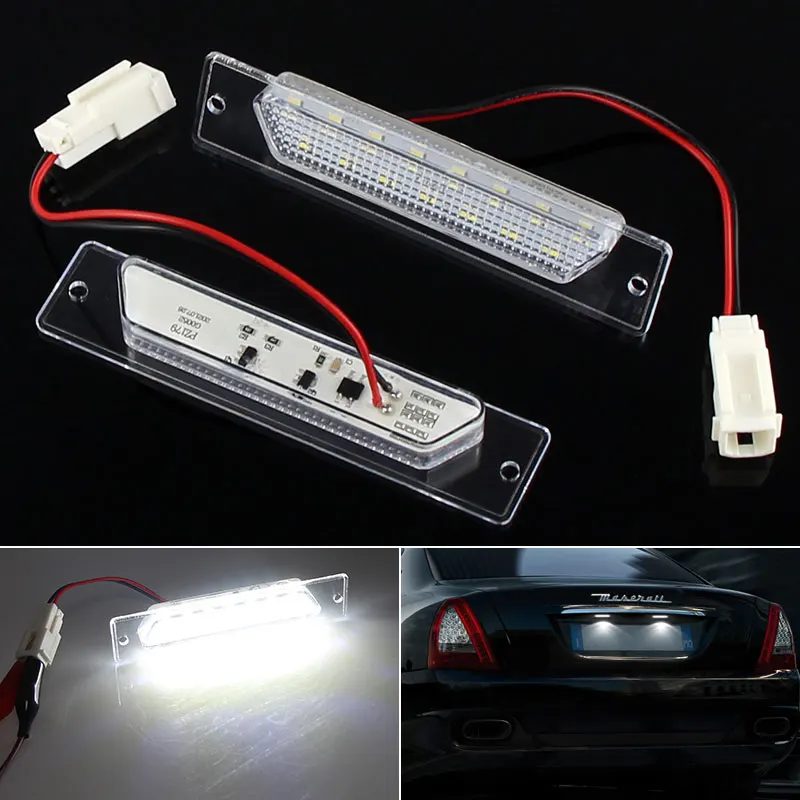 2PCS CANbus LED Lizenz Nummer Platte Licht FÜR Maserati Quattroporte V M139 generation 5th 2003-2012 OEM 363100111 , 714044750609
