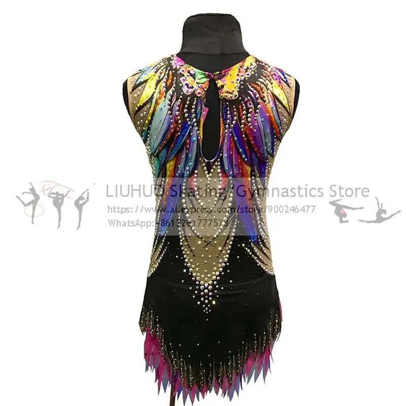 Custom Rhythmic Gymnastics Leotard Women\'s Girls Figure Skating Dress Ice Skating Performance Competition Dance Artistic Costume