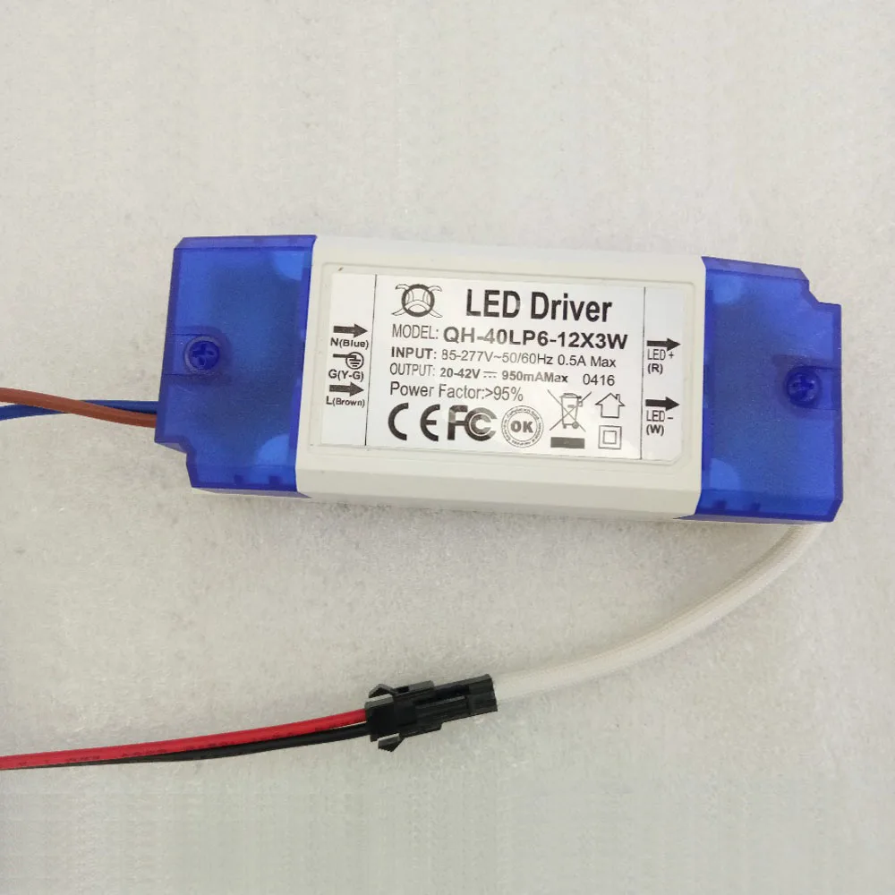 fonte de alimentacao clara conduzida do motorista 30w para a corrente constante 85265v da lampada do diodo emissor de luz da alta potencia saida 950ma dc2042v 01