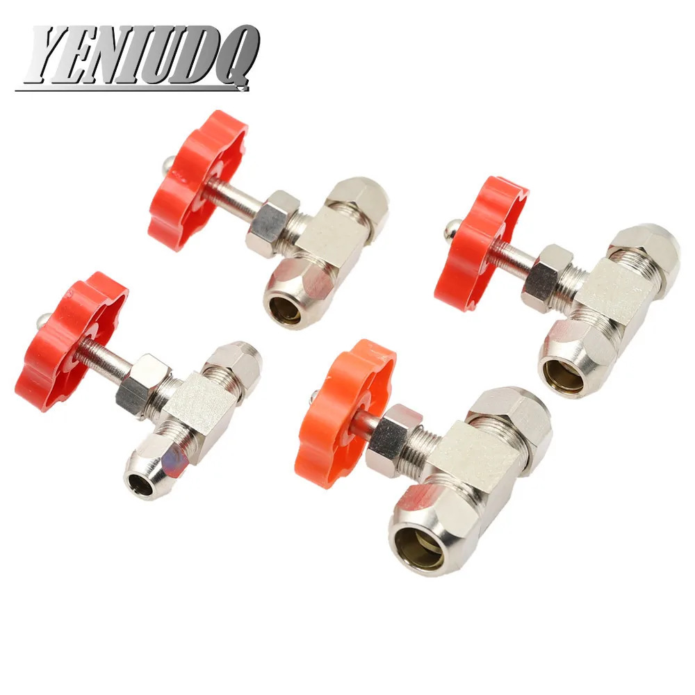 

6mm 8mm 10mm 12mm Hole Dia Orange Plastic Handle Metal High Pressure Durable Tube Needle Type Globe Valve