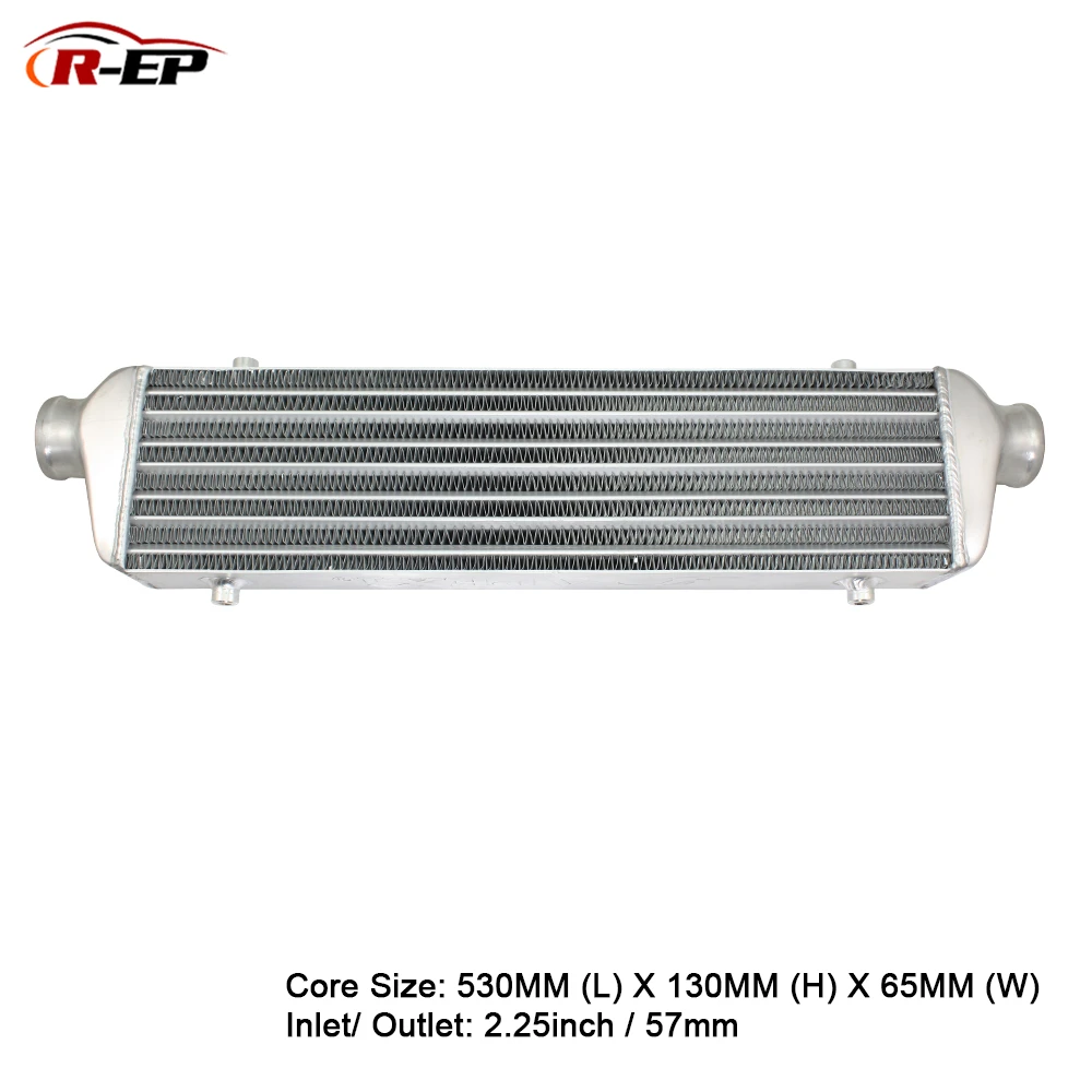 R-EP Aluminum Intercooler Universal 530X130X65mm Radiator Inlet 57mm 2.75inch Outlet Cold Air Intake for Turbo Radiador