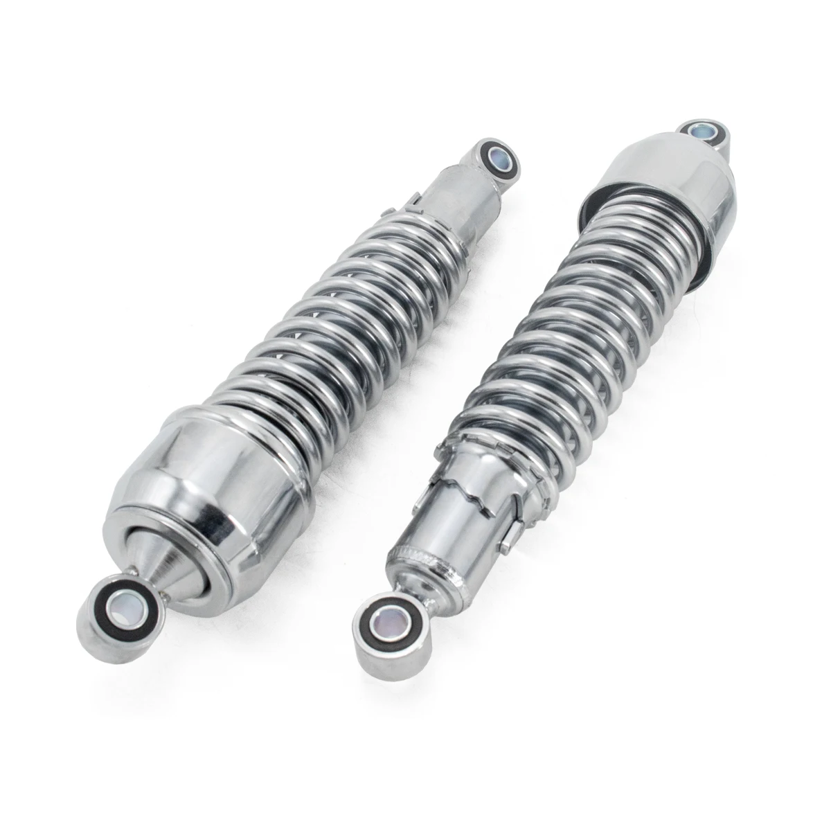 330mm 370mm Hole to Hole Length 7.5mm Spring Motorcycle Aluminum Silver Shock Absorbers