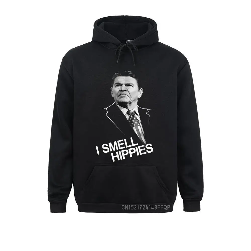 I Smell Hippies Ronald Reagan Is A Great Gift 2021 New Men Sweatshirts Print Hoodies England Style Labor Day