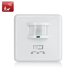 High Quality 220V Wall Mounted Pir infrared Motion Sensor LED Light Switch MAX 600w Load+9m Max  Distance