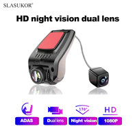 Adas Night vision Full HD 1080P Car Dvr Camera Auto Video Recorder Dual Lens Camcorde recorder Dash Cam 32G 64G USB Rear View