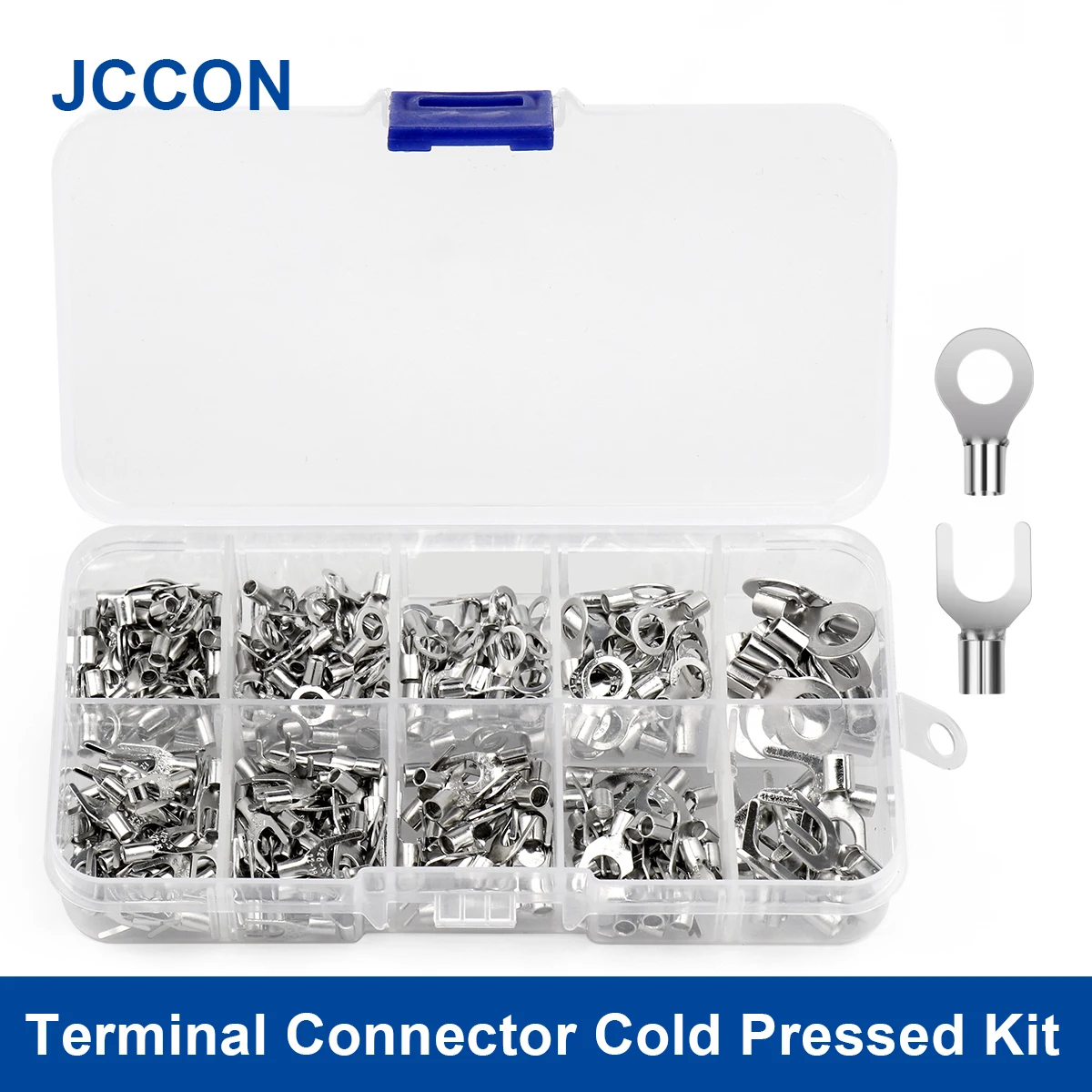 320Pcs/Box Terminal Connector Cold Pressed Assorted Kit OT/UT Crimp Terminals Copper Nose Wiring Fork Set 10 in 1