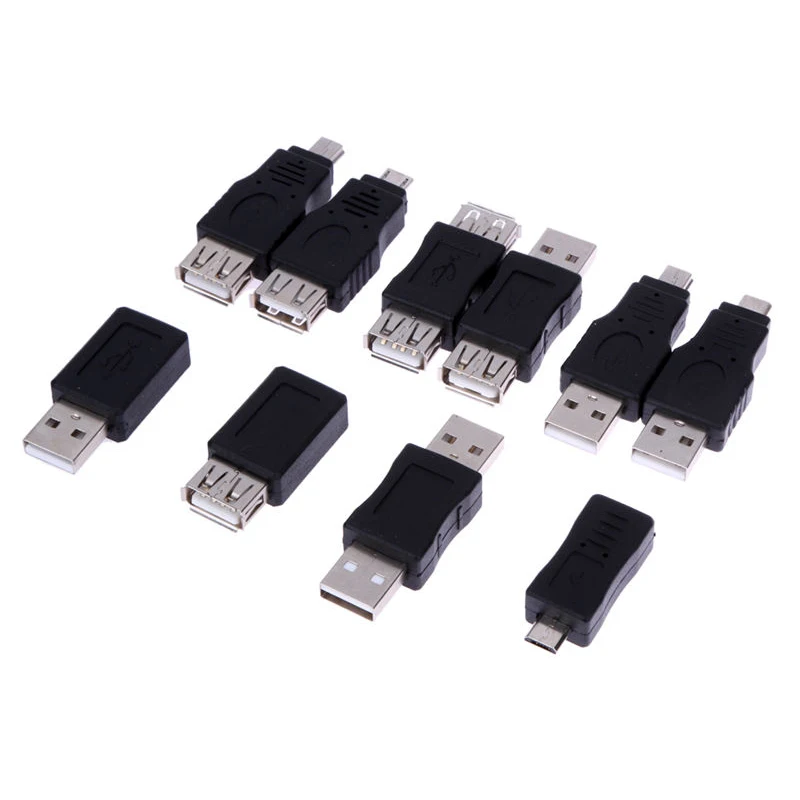 

10Pcs/lot OTG 5pin F/M Mini USB Micro Adapter Converter USB Male to Female Micro USB Adapter Gadgets