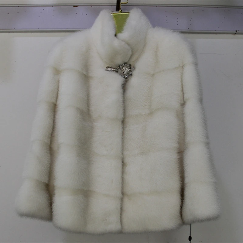 2023 Fashion Whole Mink Fur Jacket Real Fur Regular Medium Slim Women Coat  Autumn Winter Regular  Popular  Real Mink Fur Jacket