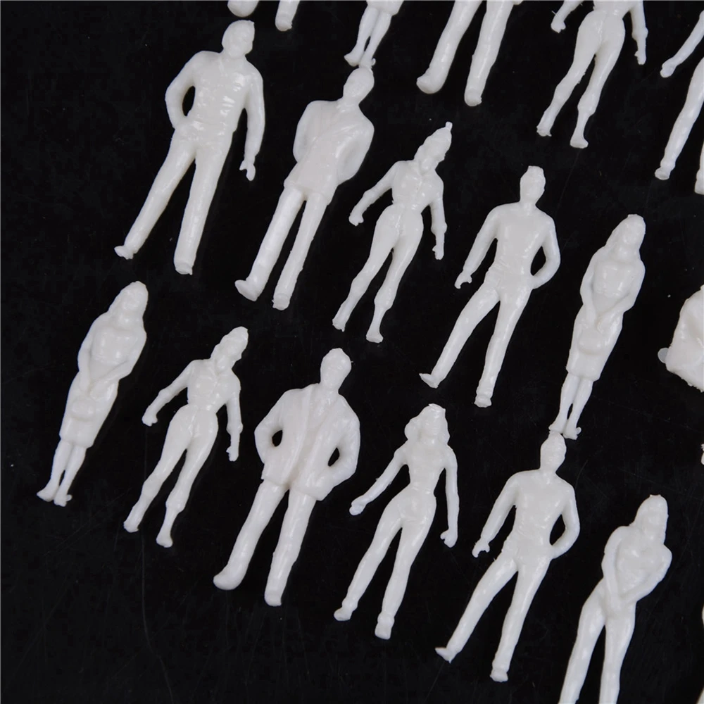 10/50Pcs 1:50/75/100/150/200 Scale Model White Miniature Figures Architectural Models Human Scale Model ABS Plastic Peoples