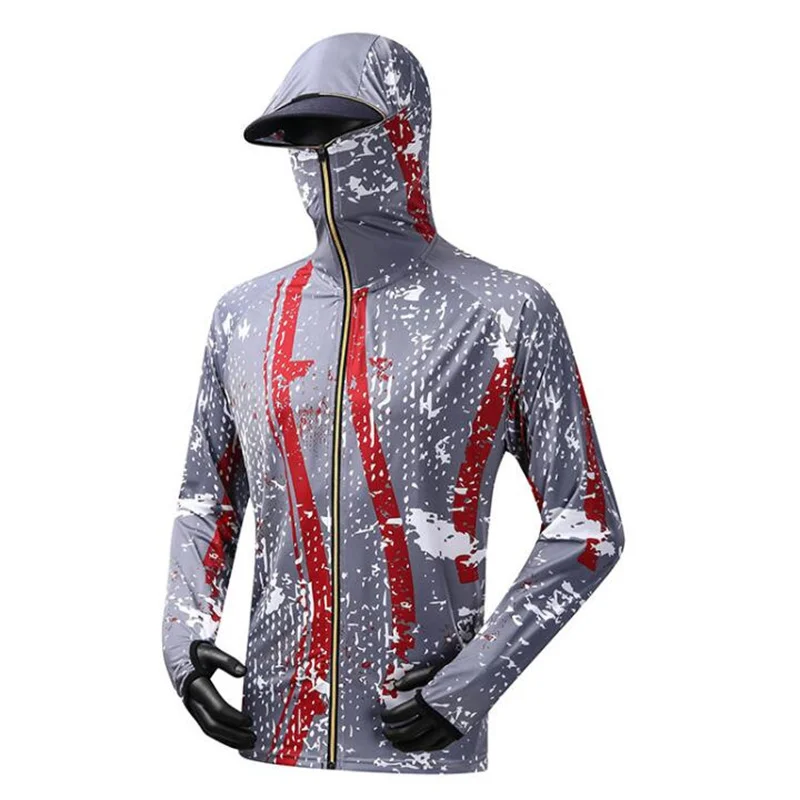 Imagem -03 - Pesca Profissional Hoodie com Máscara Protetor Solar Anti-uv Roupas de Proteção Solar Respirável Quick Dry Shirt