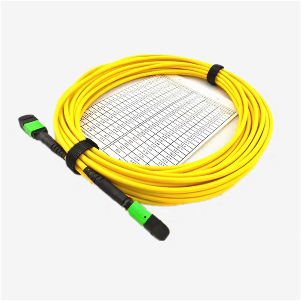 MPO الألياف البصرية patchcord 8 النوى المفردة نوع B SM أنثى ذكر كابل مستدير 1M 3M 5M 10m 15m 20m MPO/APC ftth الطائر 8C 3 مللي متر