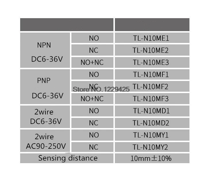 Original Brand Waterproof inductive proximity switch sensor TL-N10MD1 TL-N10ME1 TL-N10MY1 TL-N10MF1 TL-N10MF2 TL-N10ME2