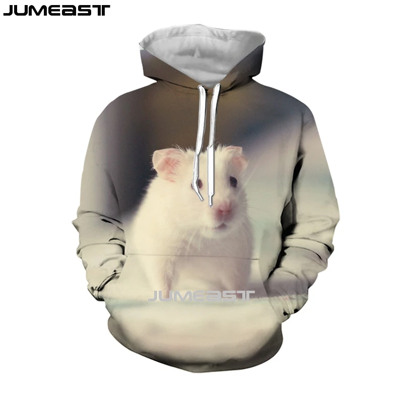 

Jumeast Men Women 3D Sweatshirt Animal Hamster Oversized Coat Streetwear Harajuku Casual Pullover Fashion Spring Autumn Hoodies