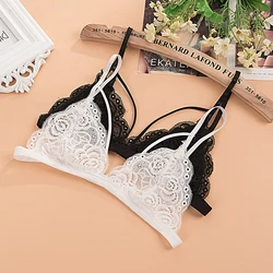 Women Transparent Lace Bra Ladies Sexy Invisible Bra Small Size Bras Fashion Holllow Out Bralette Floral Wire Free Bras