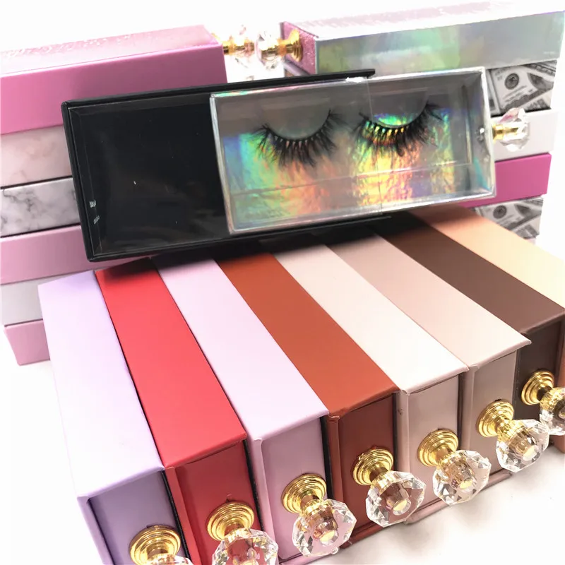 New Eyelash Packaging Boxes Design 3d Faux Mink Natural Fake Lashes In Bulk Wholesale Full Strip Eyelashes Custom Logo Available