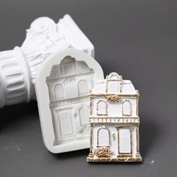 European Style Building Silicone Mold Fondant Cake Decorate Mold Sugarcraft Chocolate Baking Tool Kitchenware For Cake Gumpaste