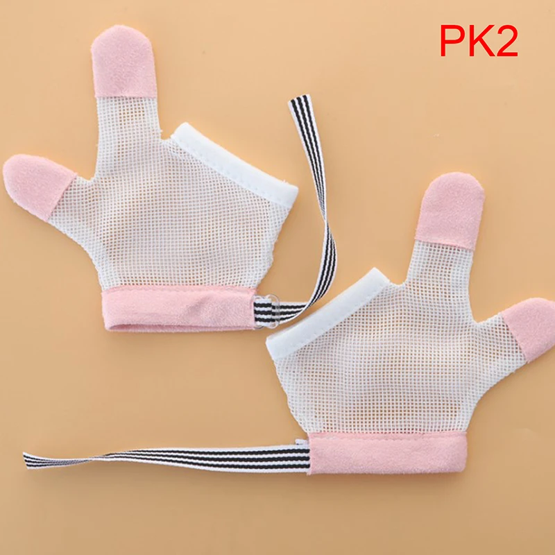 1 Pair Baby Prevent Bite Fingers Nails Glove Children Infant Anti Biting Eat Hand Protection Gloves for Toddle Kids Harmless Set