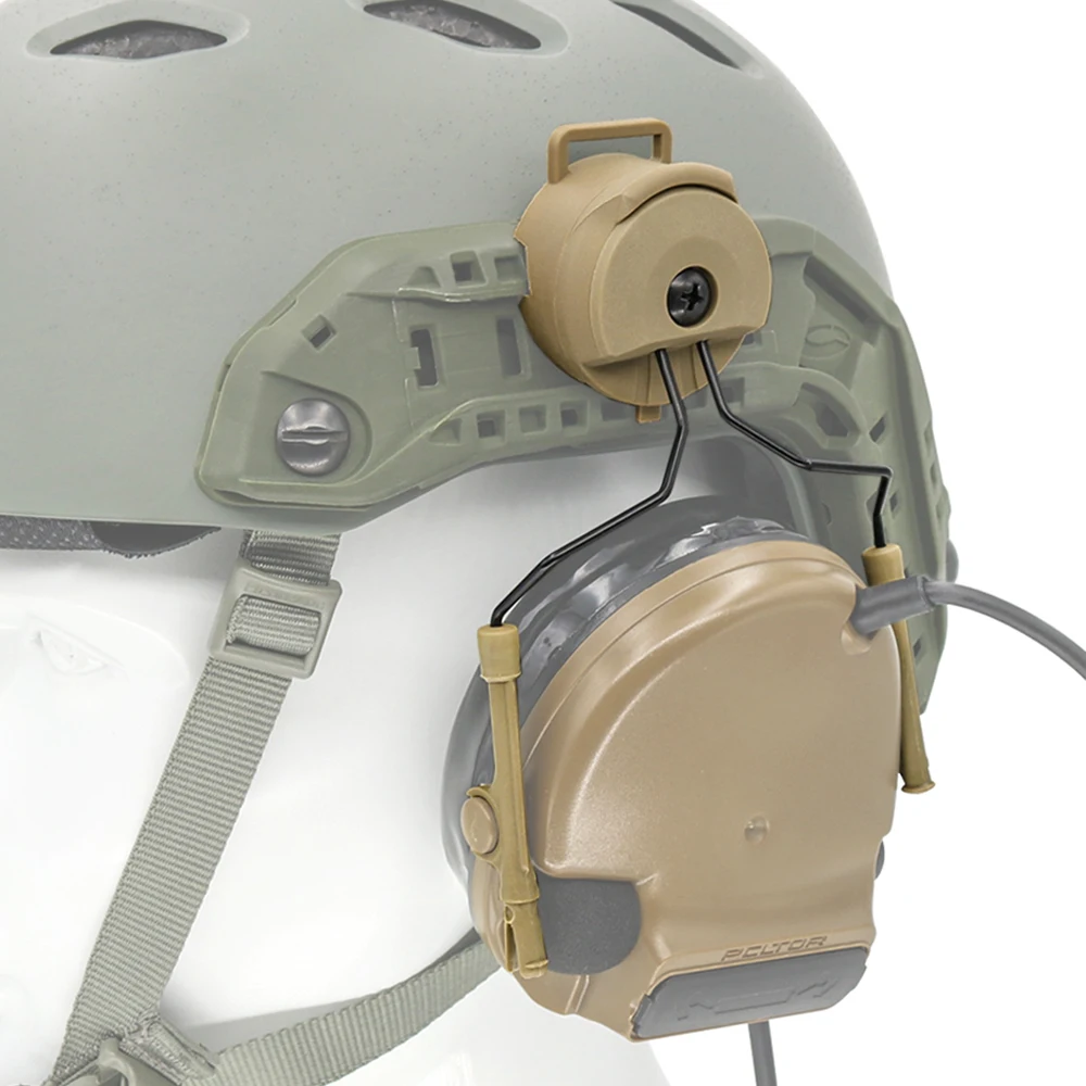 Accessori per casco tattico VULPO supporto per cuffie adattatore per binario ad arco per casco veloce per auricolare Comtac I/II MSA Sordin