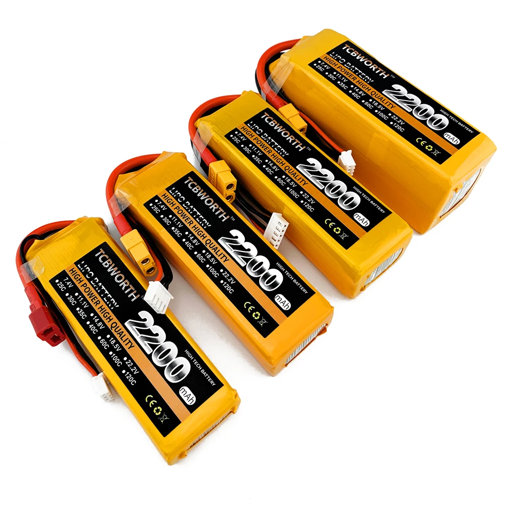 New Lipo Battery 3S 6S 11.1v 22.2v 1500mAh 2200mAh 3000mAh 3500mAh 4200mAh 5200mAh 6000mAh Battery XT60-T Deans Plug Car