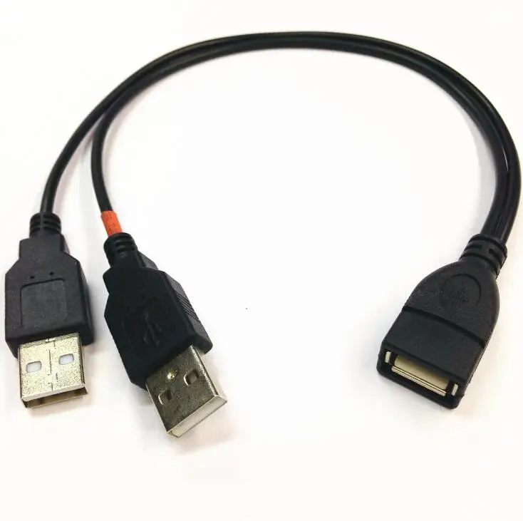 كابل USB من النوع Y ، خط واحد ، خطين ، USB 2.0 AF/2 * AM