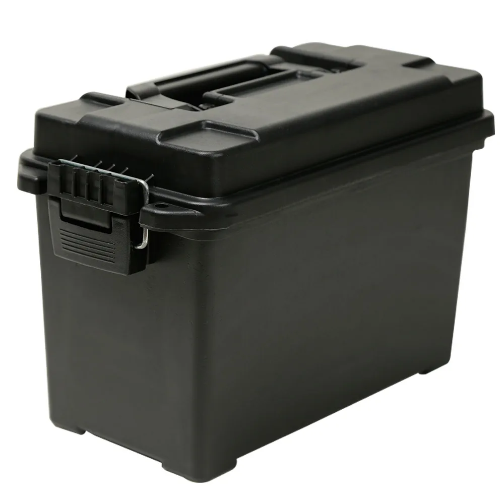 Plastic Ammo Box Style Storage Can Heavy Duty 30/50Caliber Bulk Hunting Ammo Crate Lightweight Storage Case Bullet Box