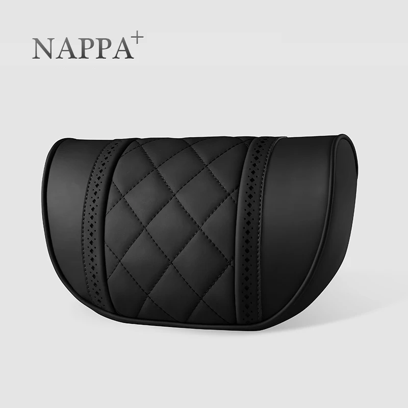 

Car Headrest Head Seat Cushion Neck Pillow Rest Nappa Leather Cover For Auto Travel Support Car Lumbar Pillow Universal