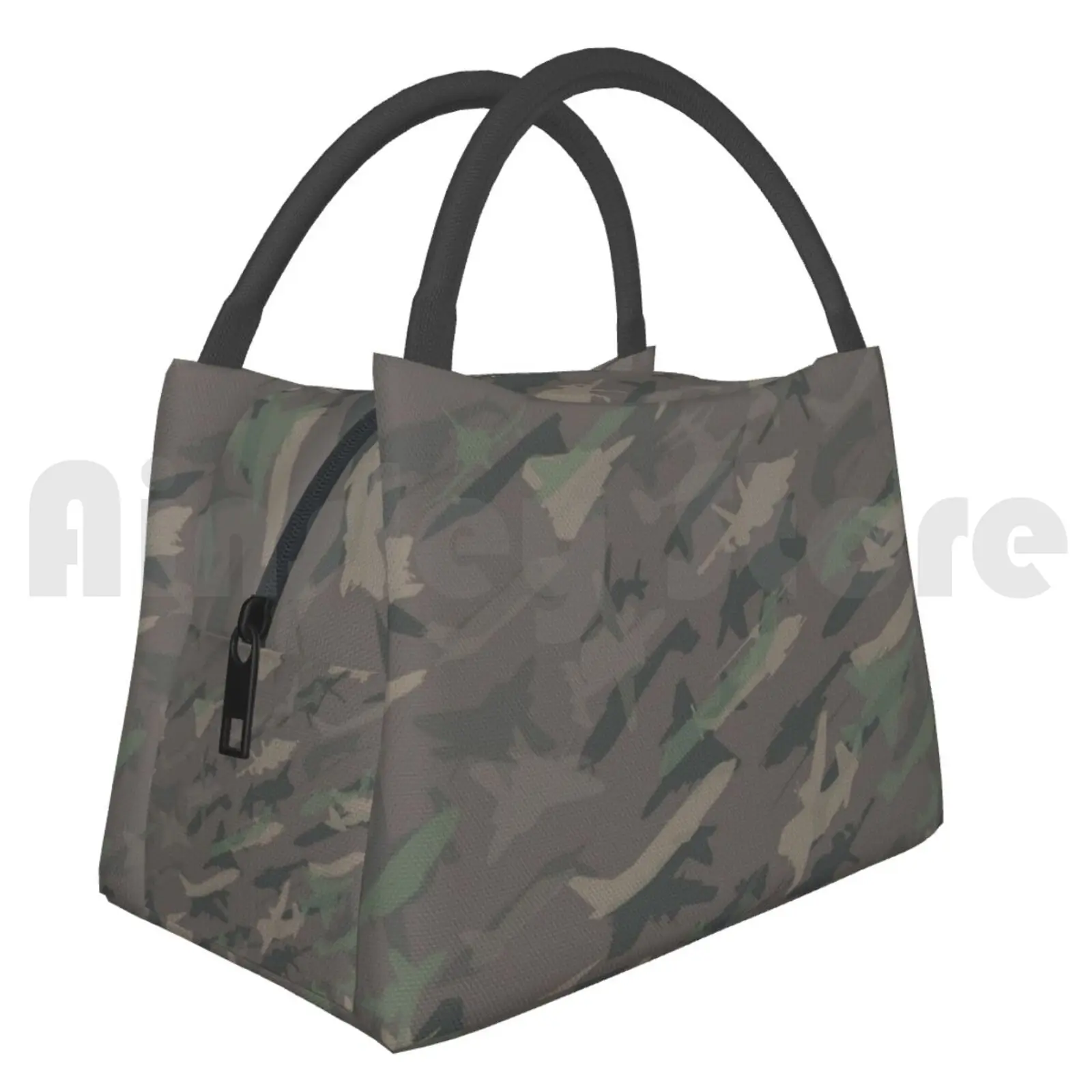 Portable Insulation Bag Aviation Cammo Aviation Cammo Camouflage Airplane Military Jungle Desert United States Usa