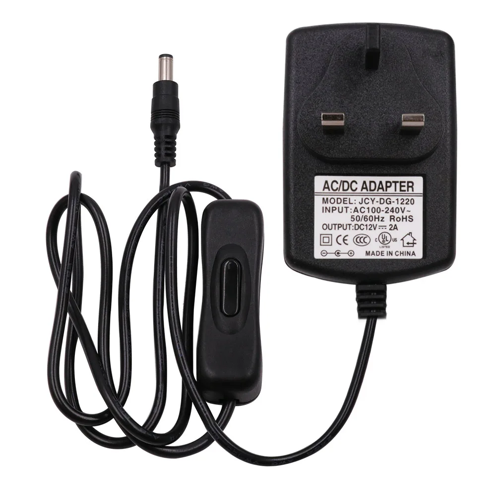 Przełącz zasilanie AC 110V/220V do DC 12V transformator oświetleniowy 12V 1A 2A 3A ue/US/UK/AU ładowarka uniwersalny Adapter