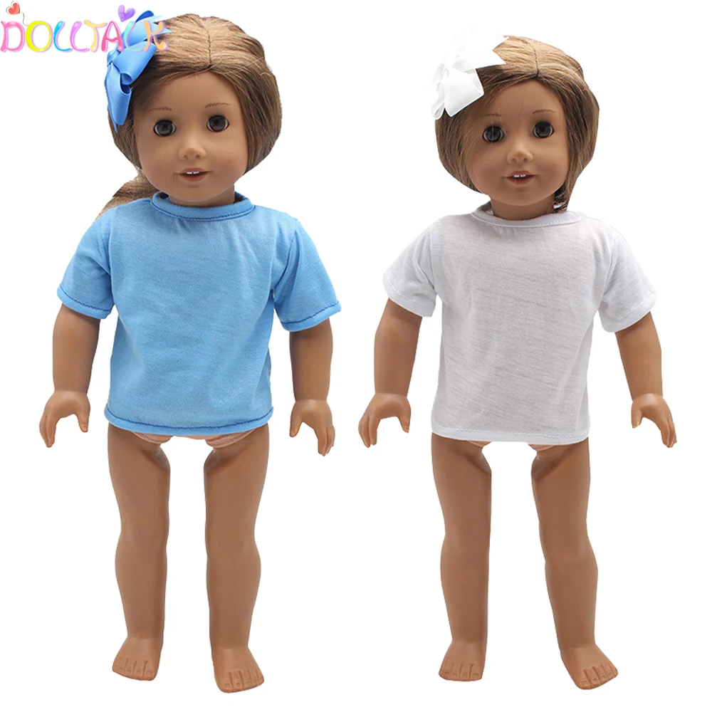 Doll Talk 1pcs Fashion Short Suit Fit For Baby Reborn Dolls 43cm Doll Clothes T-shirt+Panties Doll Clothes Match Axxessories