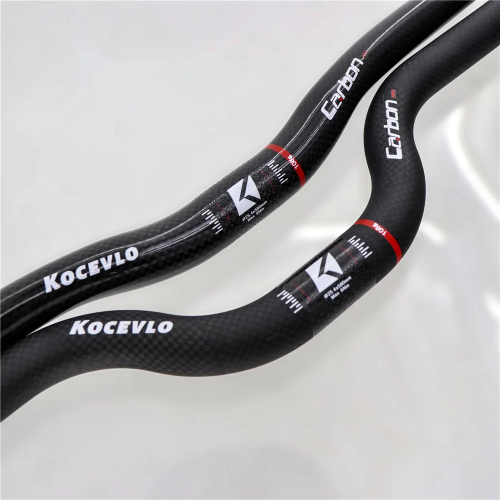 Kocevlo Bicycle Handlebar Carbon Fiber FOR Folding Bike Riser/Flat Bar Swallow/One-Shaped 25.4*540/580mm