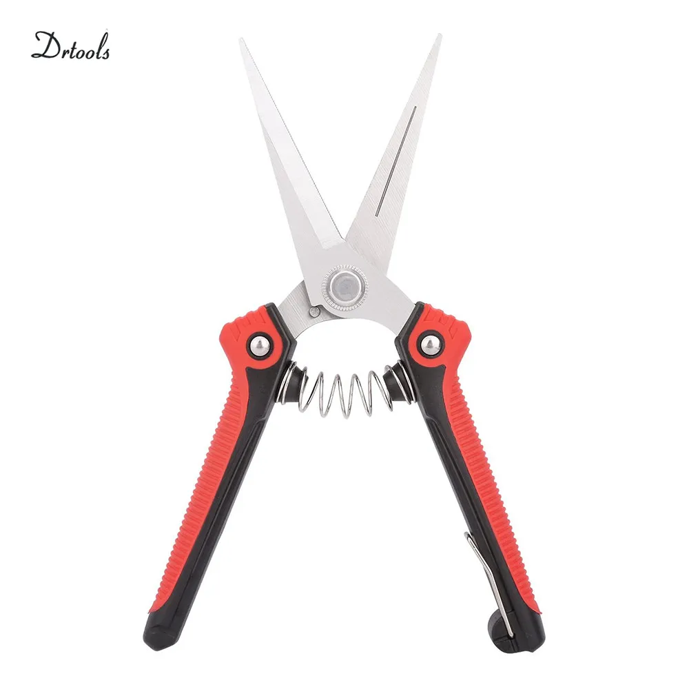 

Stainless Steel Garden Pruning Shears Fruit Picking Scissors Household Potted Trim Weed Branch Pruner Trimmer Non-Slip Handle