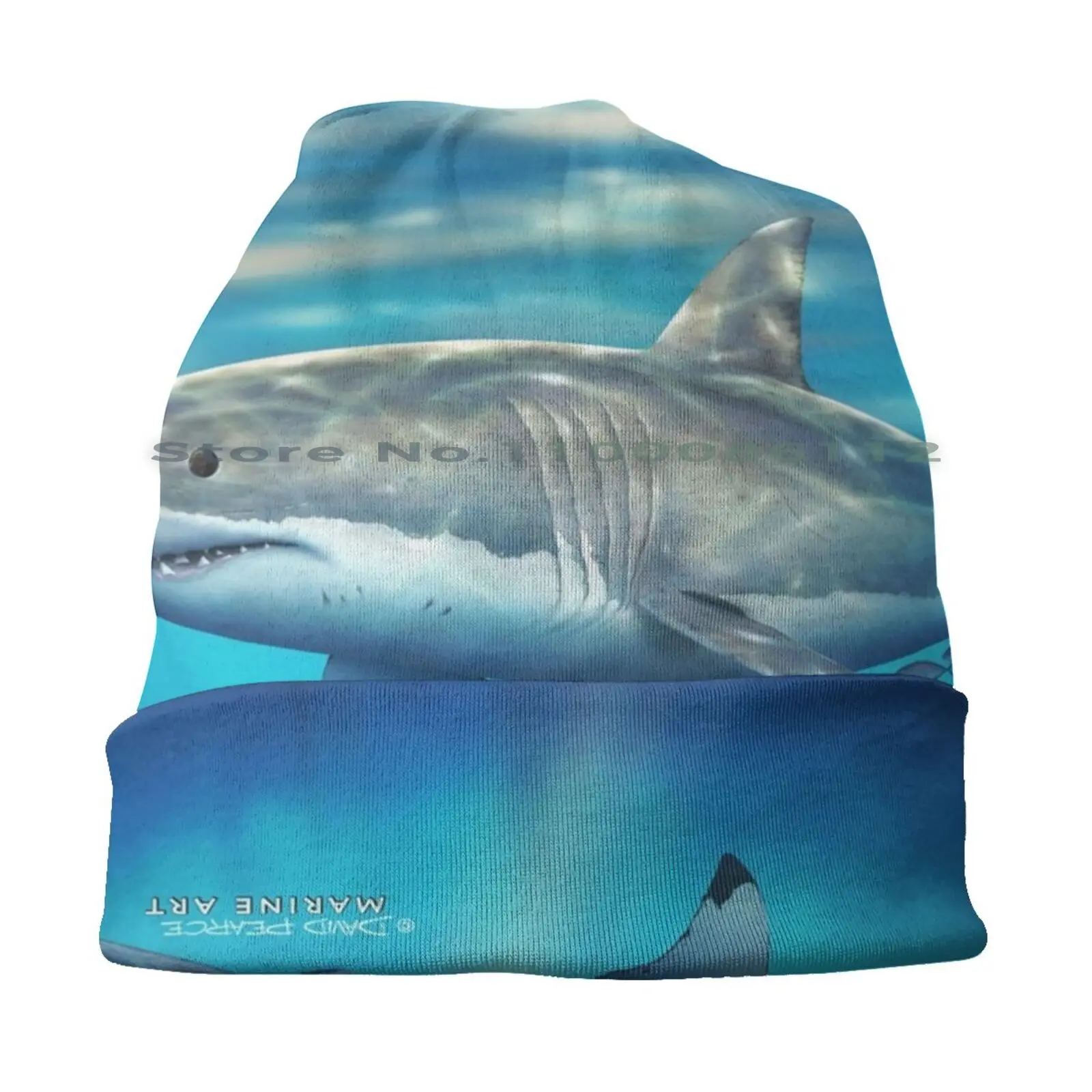 Great White Shark , Face Mask Bucket Hat Sun Cap Marine Art Gamefish Cairns White Pointe Great White Big Blue Hawaii Big Blue