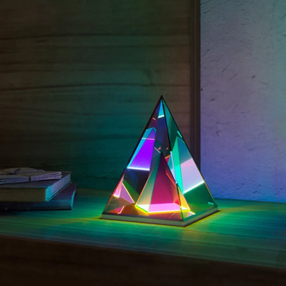 

Modern LED Table Lamp UBS Color Table Lamp Pyramid Box Table Lamp Color Table Lamp Acrylic Color Table Lamp Night Light Gift