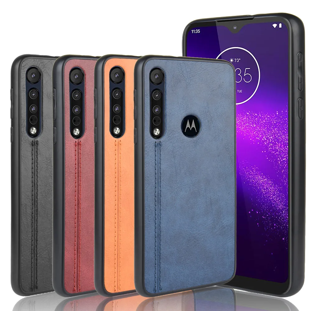 For Motorola Moto G8 Plus G8Plus Case Suture Soft Edge PU Leather Hard Phone Cover For Motorola Moto G8 Plus Dual XT2019-1 Case