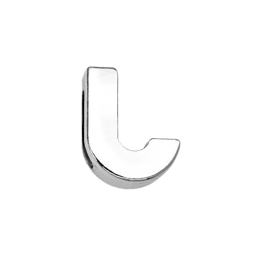 1Pcs Wholesale  Chrome Slide Letters DIY Slide Letter  ENGLISH Alphabet Letter Fit Pet Collar Wristband Name Bracelat  10mm