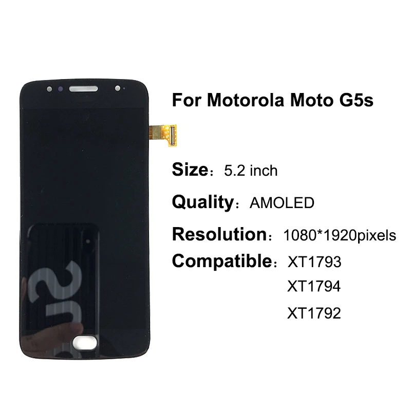 AMOLED LCD For Motorola MOTO G5S XT1793 XT1794 XT1792 LCD Display Replacement Parts Touch screen Digitizer Assembly