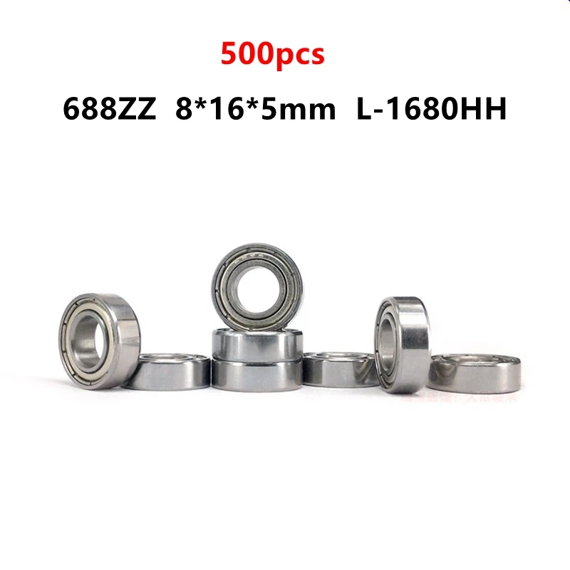 

500pcs 688ZZ miniature ball bearing 688 688Z 688-2Z 8x16x5 L-1680HH deep groove ball bearings 8*16*5mm