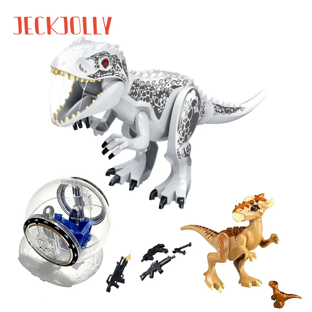 Jurassic World Dinosaur  Building Block Figure Indoraptor Velociraptor Triceratop T-Rex Dino Brick Toy Christmas Gift