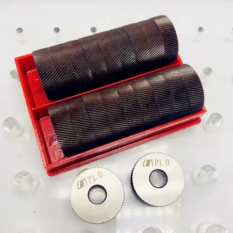 2PCS Reticulated Knurling Tool 26x8x8mm Steel Single Straight Wheel 0.8mm 1.0mm 1.2mm 1.6mm 2.0mm 3.0mm Pitch HSS Knurling Wheel