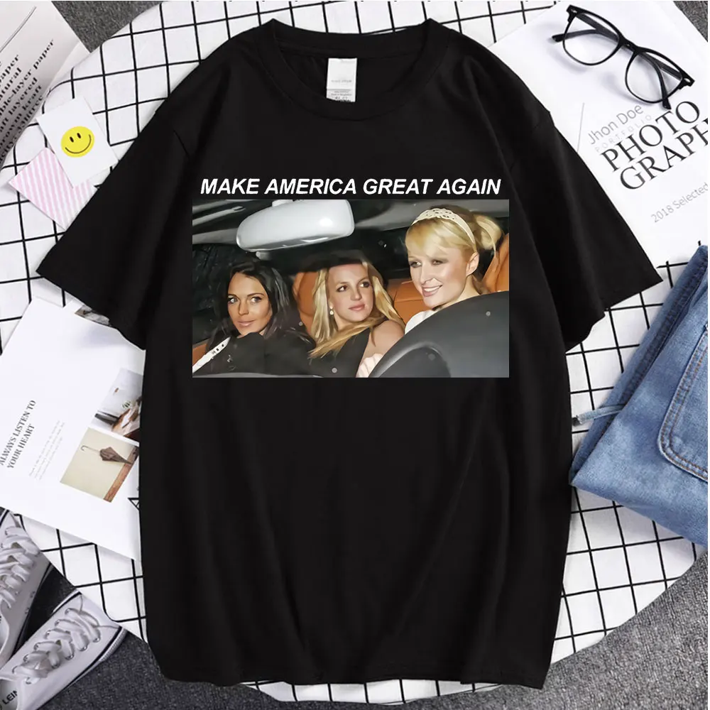 Neue Stil T Hemd Britney Machen Amerika Große Wieder Tees Fashion T Shirt Sommer Casual Tops Unsiex Lustige Reise T-shirts streetwear