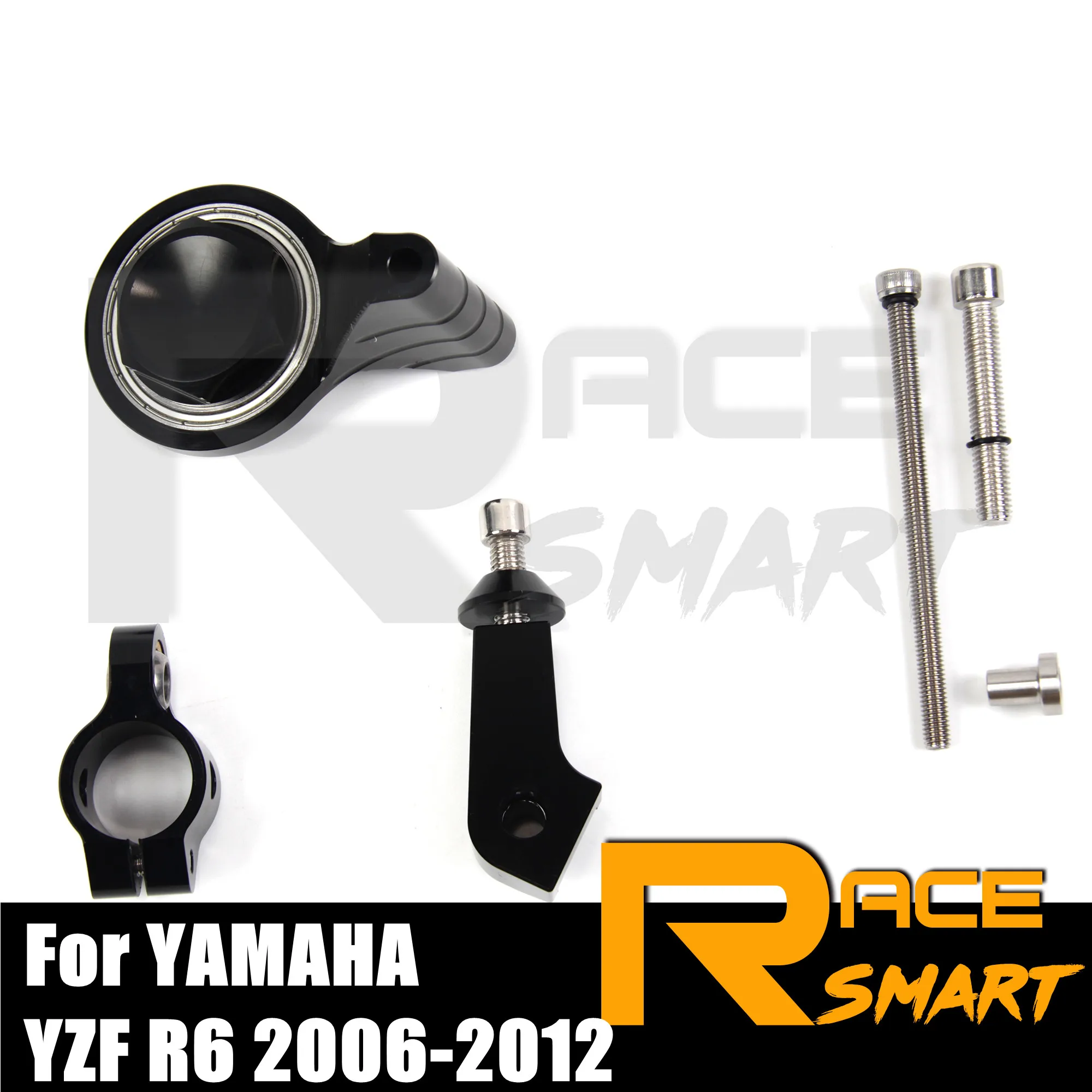 

YZF R6 2006-2012 1 Set Motorcycle Stearing Damper Stabilizer Bracket For YAMAHA 2007 2008 2009 2010 2011 YZF-R6 YZFR6 Black Gold