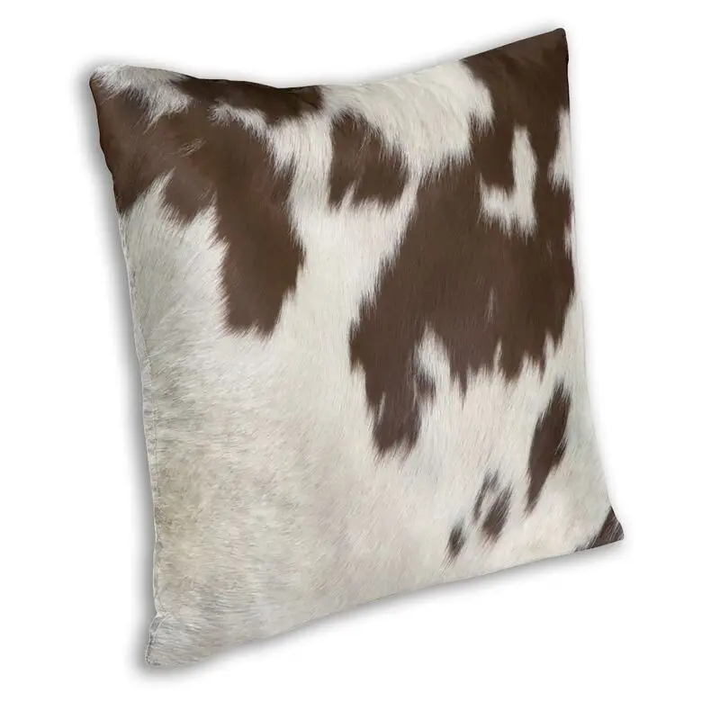 Cowhide Rodeo Style Animal Skin Cushion Cover Double-sided Printing Skin Leather Print Throw Pillow Case for Car Pillowcase