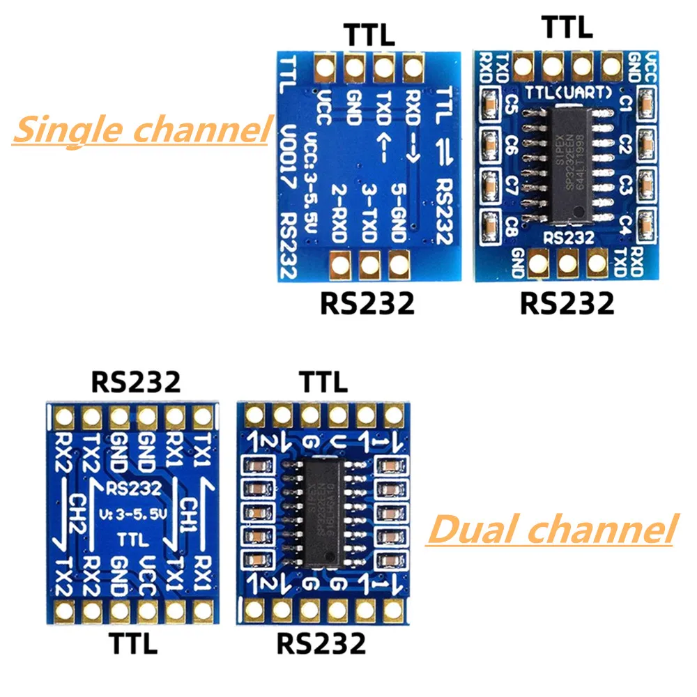 RS232 SP3232 TTL to RS232 module RS232 to TTL brush line serial port module sinking gold plate