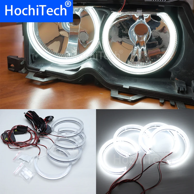 

131mm*4 for BMW 3 Series E36 1990-2000 High Quality Crystal white LED angel eyes kit daytime running light DRL