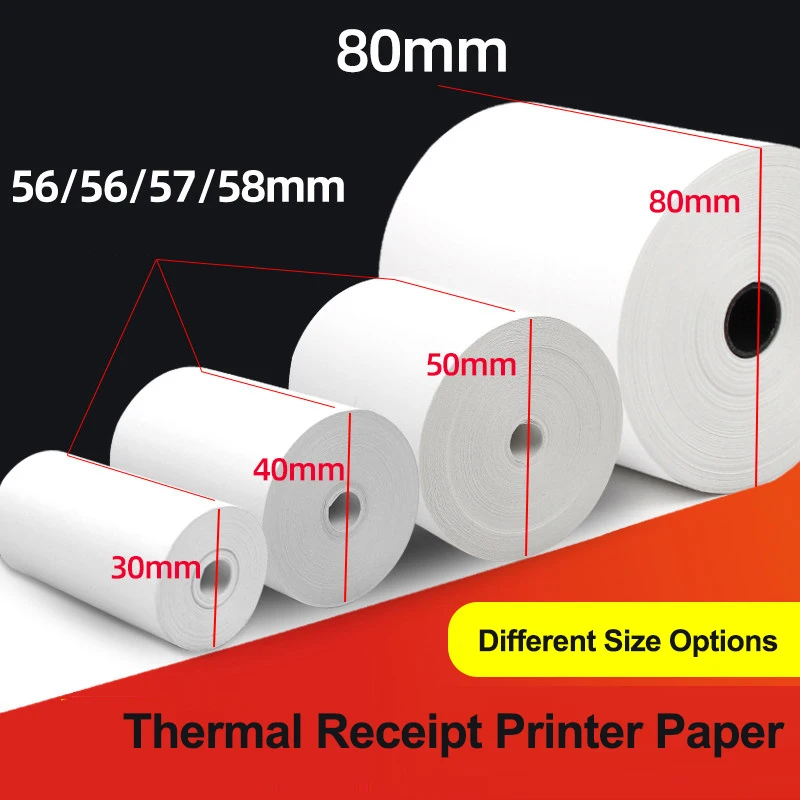 Thermal Paper  58mm 80mm Paper for Thermal Receipt Printer Pos Receipt Printer