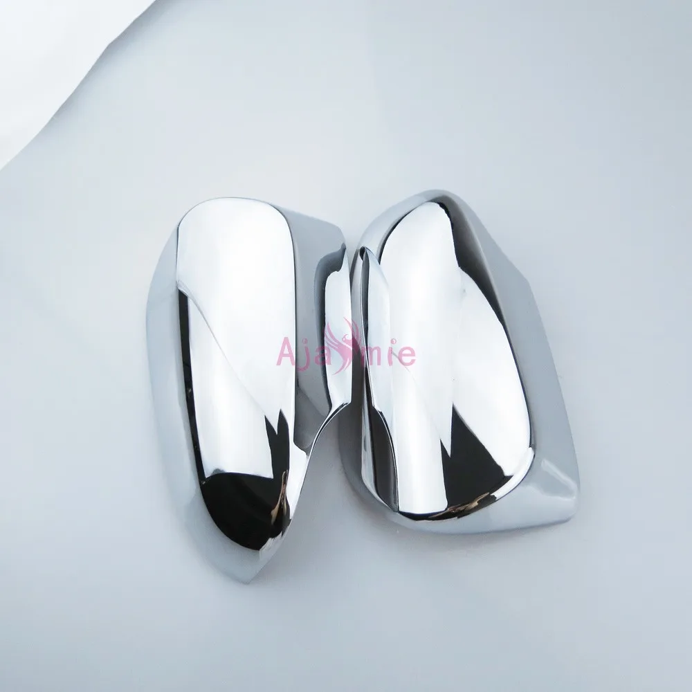 For Toyota Yaris 2012 2013 2014 Side Mirror Cover Door Rear View Overlay Protector Panel Chrome Auto Accessories