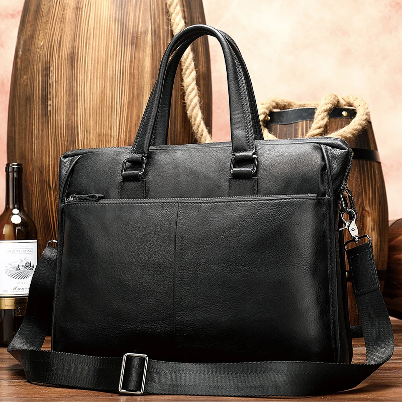 Männer Aktentasche Aus Echtem Leder Laptop Taschen Männer Aktentasche Mann Business Tasche Büro Handtasche 13.3 "'Laptop bolsos para hombre 103