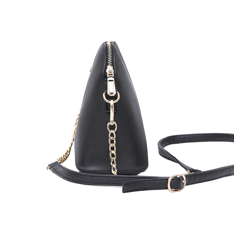 New Arrival Shell Shape Shoulder Bags for Women Solid Color PU Leather Chains Crossbody Handbag Fashion Messenger Bag Purse